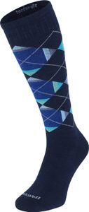 Sockwell Prism Argyle Herren Kompressionsstrümpfe 15-20 mmHg Navy Größe 39-43