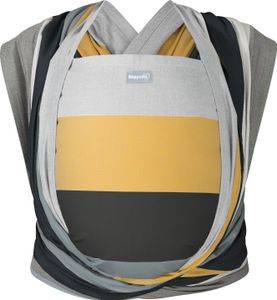 HOPPEDIZ Babytragetuch Gewebtes Tragetuch ab Geburt bis ins Kleinkind-Alter, 100 % Baumwolle Gent 4,60 m x 0,70 m