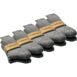 10 Paar Herren Norweger Socken mit Wolle | Wintersocken | Plüschsohle