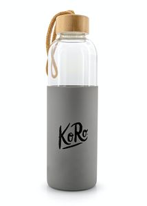 KoRo | KoRo Trinkflasche aus Glas mit Silikonschutz 750 ml