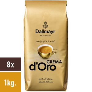 Dallmayr Crema d'Oro ganze Bohne 8 x  1 kg, Kaffee, Medium geröstet