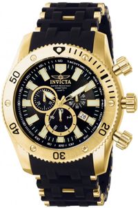 Invicta Sea Spider 0140 Herren armbanduhr - Quarzuhrwerk - Edelstahl mit schwarzen zifferblat - 50mm