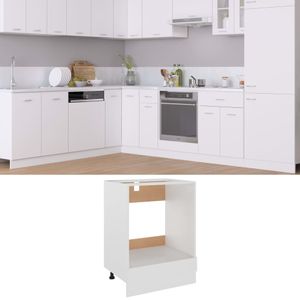 Küchenzeile, Küchenschrank, Küchenunterschrank Herdumbauschrank Weiß 60x46x81,5 cm Spanplatte