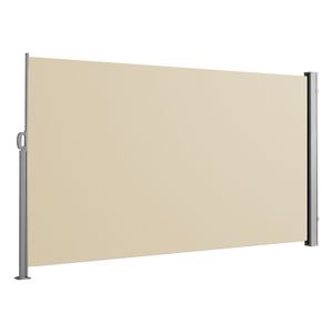 SVITA Seitenmarkise ausziehbar Sichtschutz Balkonmarkise Sichtschutz Sonnenschutz UV50+ 280g/m² 300x200 Beige