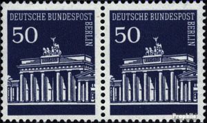 Briefmarken Berlin (West) 1966 Mi 289wP waagerechtes Paar postfrisch Brandenburger Tor