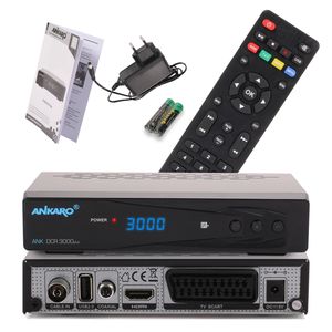 Ankaro DCR 3000 Plus 1080p Full HD Kabel-Receiver für Kabelfernsehen (HDTV, DVB-C/C2, HDMI, Scart, Coaxial, Mediaplayer, USB)
