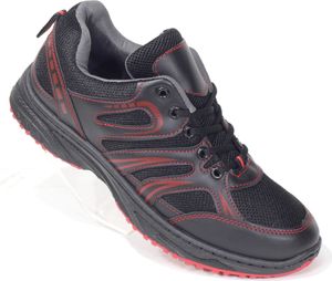 Damen Herren Sneakers Skaterschuhe Sportschuhe Outdoor Jogging Freizeit Lauf Schuhe RG475 Farbe: Schwarz Rot EU-Schuhgröße: 42