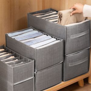 organizér do zásuvky s 9 mřížkami sada 6 skládacích boxů na oblečení tričko džíny legíny šatní skříň 44x25x22cm organizér boxy