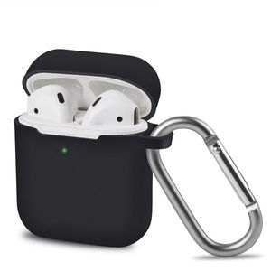 AVANA Hülle für Apple AirPods 2 & 1 Schutzhülle Silikon Cover Kopfhörer Slim Fit Case Tasche Schwarz