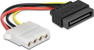 DELOCK Stromkabel SATA 15Pin -> Molex 4Pin St/Bu