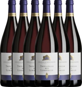 VINELLO 6er Weinpaket - Trollinger mit Lemberger 1,0 l 2020 - Collegium Wirtemberg