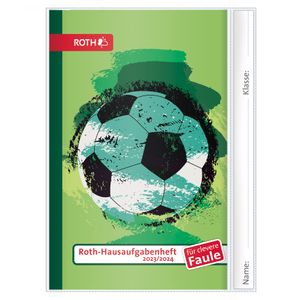 Hausaufgabenheft Soccer - A5 mit Clevere Faule System, Kalendarium 2023/2024