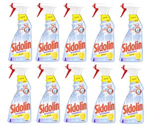 Sidolin Zitrus 10er Pack Glasreiniger mit Abperl-Effekt 10x500 ml Sprühflasche