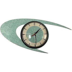 handgefertigte Mid-Century Vintage Art Wanduhr Silent Clock