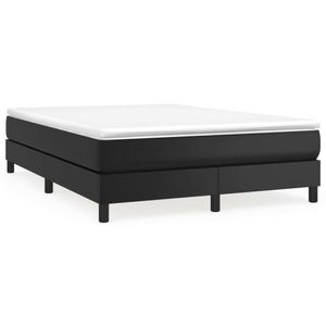 vidaXL Boxspring posteľ s matracom čierna 140x200 cm Imitácia kože