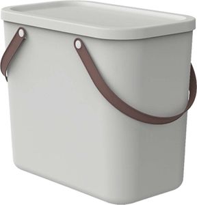 Pudełko do przechowywania Rotho z pokrywą 25L Albula - Plastikowe pudełko 40 x 23,5 x 34 cm - Pudełko do układania w stos z wygodnymi uchwytami - Półka wykonana z wytrzymałego plastiku