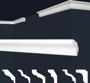 MARBET DESIGN Stuckleisten XPS Styropor weiß - Deckenleisten Deckenstuck Leisten E-Leisten - (2 Meter / 1 Leiste E-3) MARBET DESIGN Stuckleisten XPS Styropor weiß - Deckenleisten Deckenstuck Leisten E-Leisten - (2 Meter / 1 Leiste E-3)