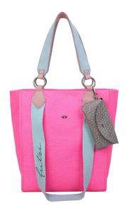 Fritzi aus Preußen Izzy02 Canvas Tote Shopper Handtasche, Farbe:Neon Pink