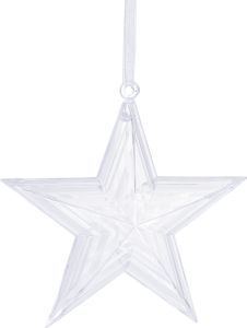 Stern zum Hängen Kunststoff klar 12cm 6er Set Christbaumschmuck