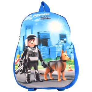 PLAYMOBIL City Action Polizei - Kinder Rucksack Tasche Schulrucksack Blau