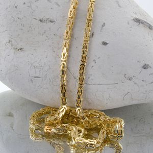 3,0 mm 585 - 14 Karat Gold Halskette Königskette massiv Gold hochwertige Goldkette - Länge nach Wahl, Kettenlänge:21 cm Armkette
