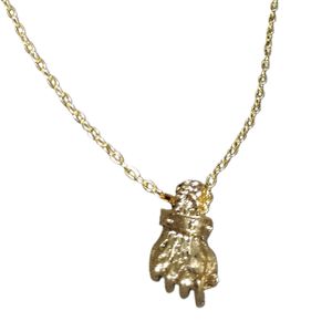 Anhänger Halskette Faust Vintage Legierung Gothic Mächtige Faust Anhänger Halskette für Uni-Antikes Gold