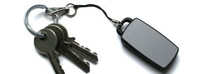 Schlüsselfinder, kurz pfeifen, verlegter Schlüssel 'verrät' sein Versteck durch einen Piepton