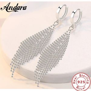 925 Sterling Silber Lange Ohrringe Quaste Perlen Lange Ohrringe Für Damen Hochzeitsschmuck