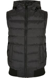 Dětská vesta Urban Classics Boys Small Bubble Hooded Vest black/black - 110/116