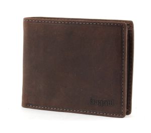 bugatti Leder Geldbörse Hunter Coin Wallet with Flap 8CC Brown braun