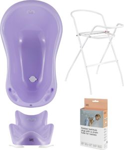 Babywanne, Sitz, Ständer, Abfluss – Lila