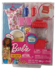 Barbie Cooking & Baking Accessory Pack With Popcorn-Themed Pieces Including T-Shirt For Doll