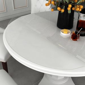 Tischdecke Tischschutz hochwertig Tischfolie Transparent Ø 110 cm 2 mm PVC