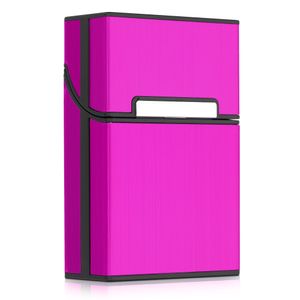 kwmobile Zigarettenetui Zigarettenbox Hülle für Zigaretten - Zigaretten Etui mit Magnetverschluss - Aluminium Beschichtung Pink