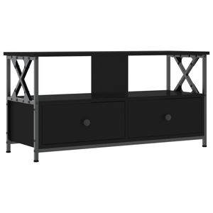 vidaXL TV-Schrank Schwarz 90x33x45 cm Holzwerkstoff & Eisen