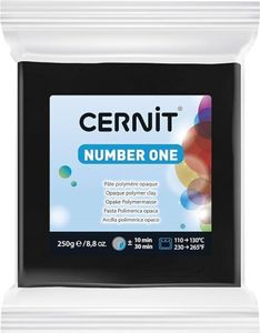 Cernit Polymer Clay N°1 Polymer-Ton Black 250 g