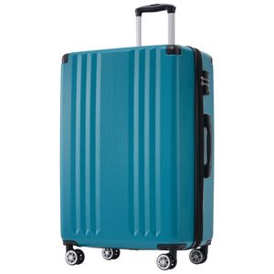 Flieks Trolley Reisekoffer Hartschalenkoffer mit Universalrad, Handgepäck Koffer mit TSA-Schloss, XL, 50.5x31.5x76.5cm, Grün