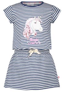 Salt and Pepper® Mädchen Shirt-Kleid Einhorn, Größe:104/110, Präzise Farbe:Blau