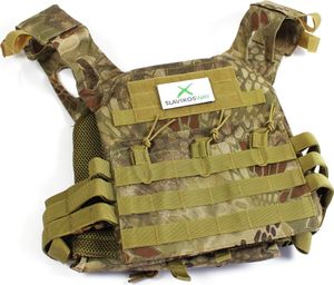 Záťažová vesta SLAVIKOSWAY TARN CAMO vrátane atrapy paintballovej tréningovej kalisteniky