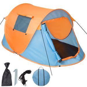 tectake Pop-Up Throw-Up Tent - modrý/oranžový