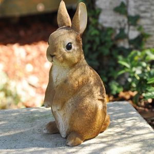 Dekofigur Gartenfigur Hase aufrecht sitzend