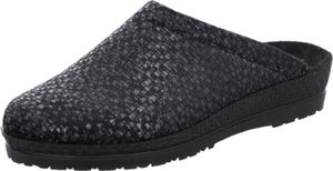 Rohde Damen Hausschuh Pantoffel Textil zart gemustert Neustadt-D 2280, Größe:42 EU, Farbe:Schwarz