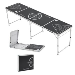 Pivný pingpongový stôl Ibiza Pivný pingpongový stôl nastaviteľný a skladací 240x60cm Hliníková konštrukcia čierna
