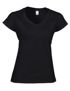 Softstyle LadiesŽ V-Neck Damen T-Shirt - Farbe: Black - Größe: S