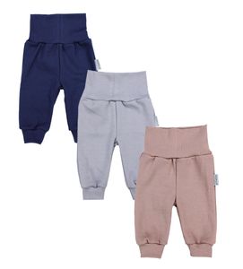 TupTam Baby Jungen Hose Jogginghose mit Breitem Bund 3er Pack, Farbe: Farbenmix 1, Größe: 86