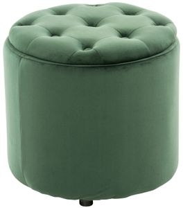 CLP Sitzhocker Pantin Samt mit Stauraum, Farbe:grün
