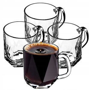 KADAX poháre na čaj "Tani", sklo s uchom, pohár na džús, čaj, kávu, 300 ml, 4 kusy