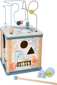 small foot Motorikwürfel Unterwasserwelt aus Holz, mit fünf bespielbaren Seiten, inkl. Angelspiel,  für Kinder ab 12 Monaten, 11910