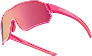 ROCKBROS Fahrradbrille Kinder/Jungen 8-14 Alt Sonnenbrille Polarisierte Brille für Outdoorsport Rosa