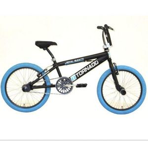 Tornado 20-Zoll-Freestyle-Fahrrad Matte Black Blue Tyres 2000024